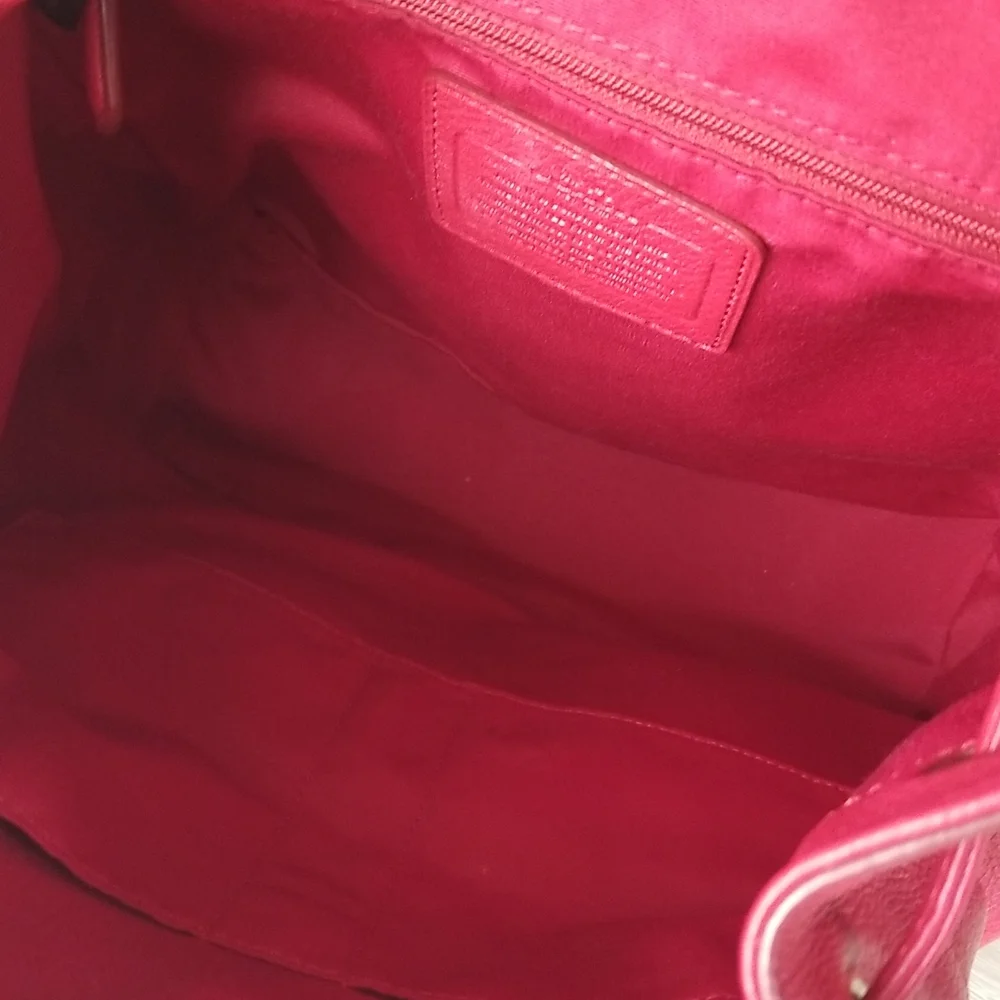 Coach Billie Leather Backpack in Classic Red